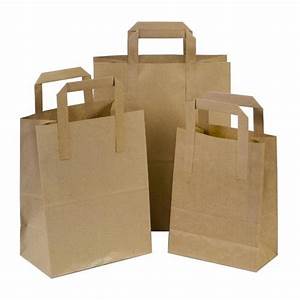 SOS Carrier Bags (Brown Paper & Handle) Large (x250 box)